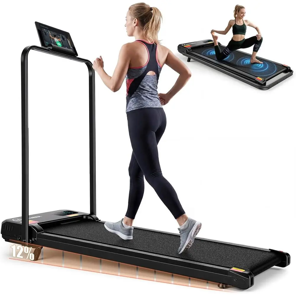 Home Or Office Use - Portable 1500W Vibration Treadmill with Handle,