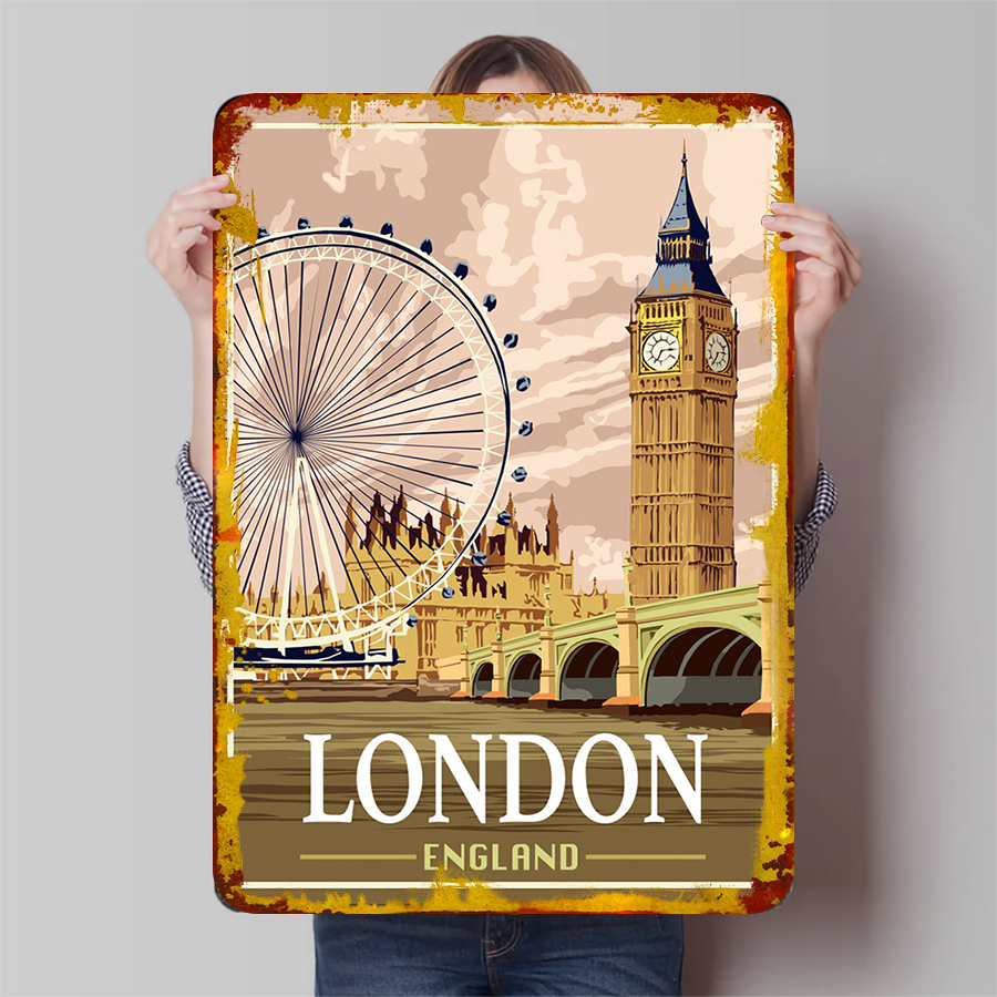Home Office England - London England Landmark Metal Wall Art