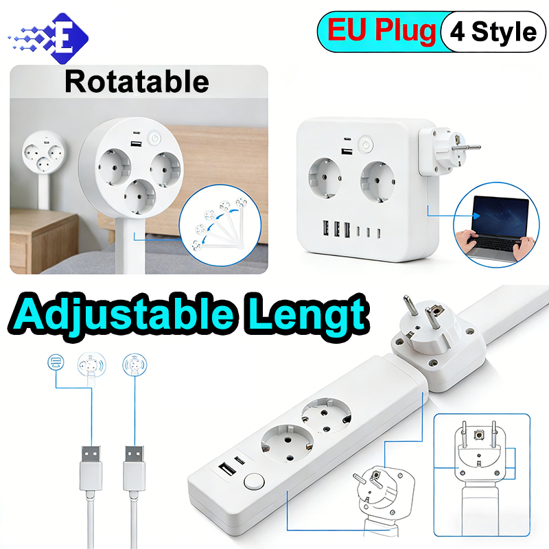 Power Strip Desk - 4 Styles Electrical Outlet Extender Plug