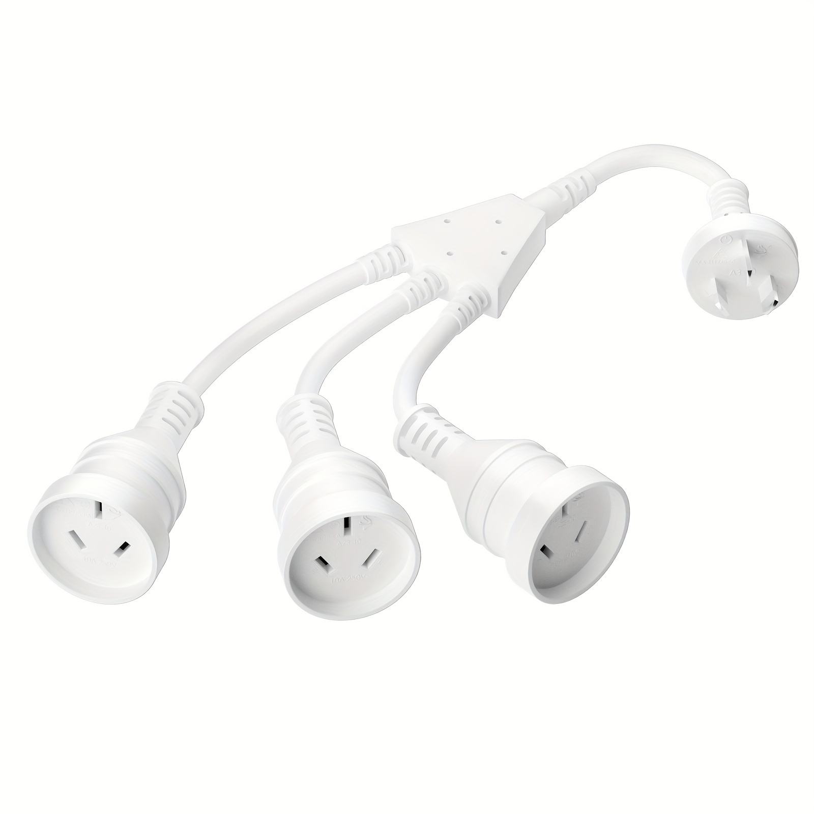Home Or Office Use - 30cm Extended Power Cord, 1-to-3 Power