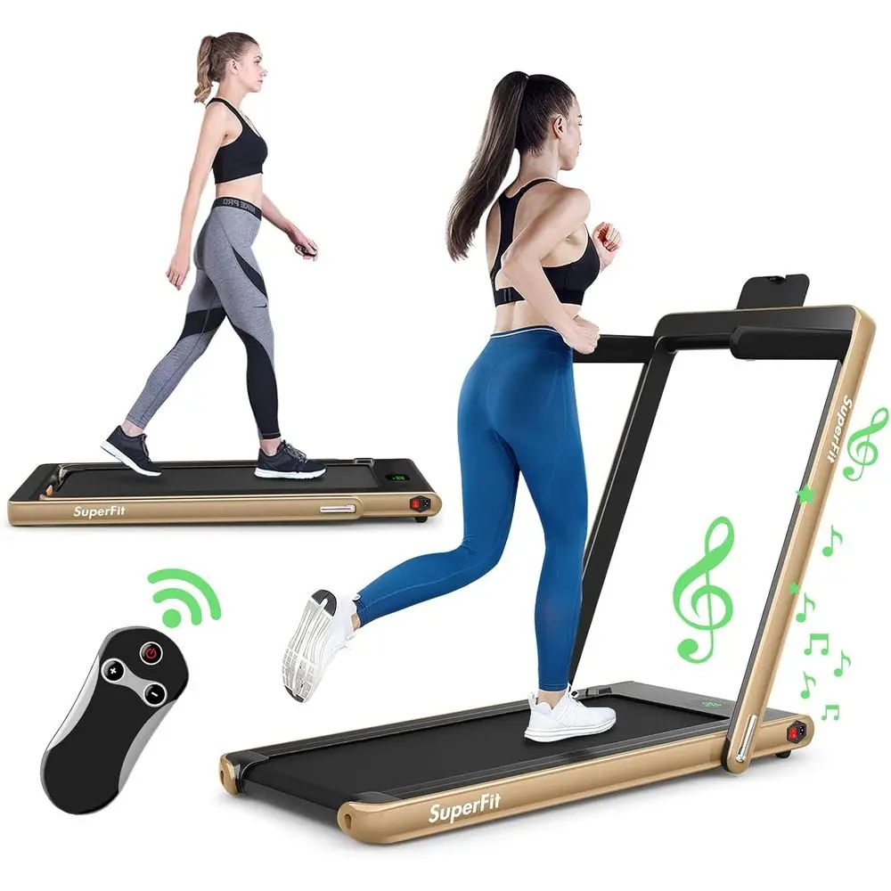 Home Or Office Use - Compact 2-in-1 Under Desk Treadmill with