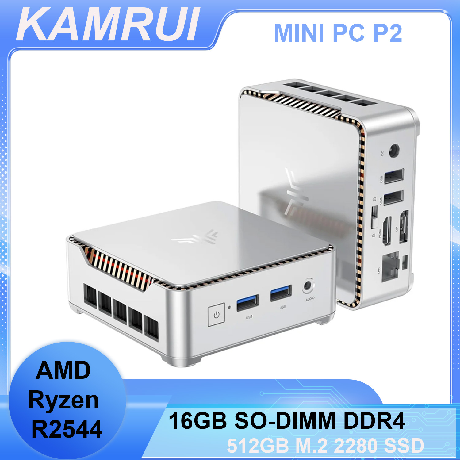 Home Office Windows 11 - KAMRUI Mini PC 16GB DDR4 512GB