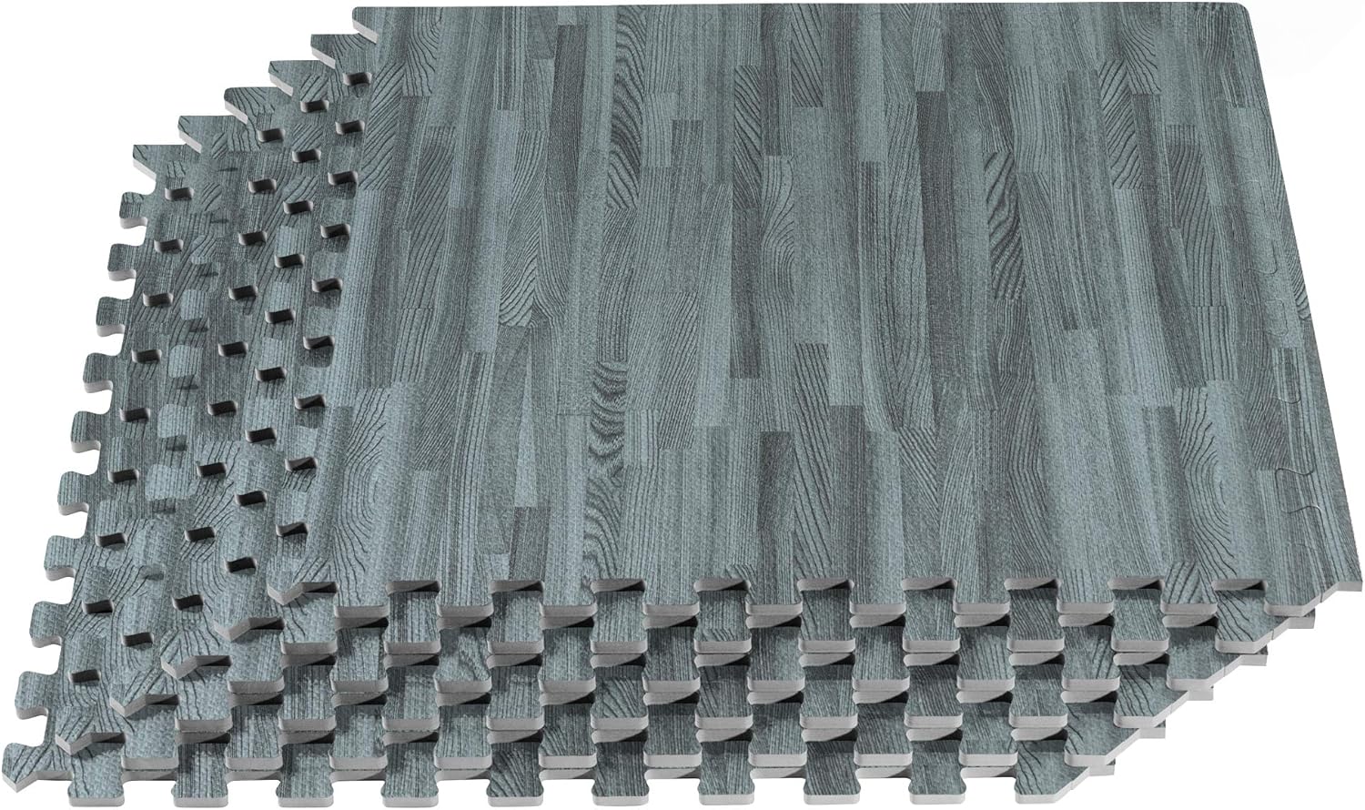 Anti Fatigue Mat - 3/8 Inch Thick Wood Grain Interlocking