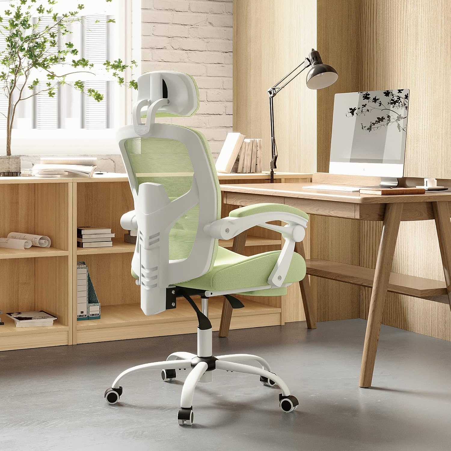 Home Office Student - Ergonomic Mesh Office Chair with Footrest,