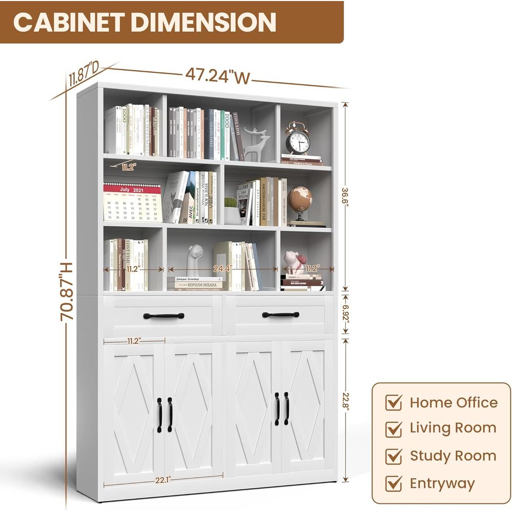 Sturdy Metal Tall Bookcase wit – Home Office In Living Room Bewertung und Preis