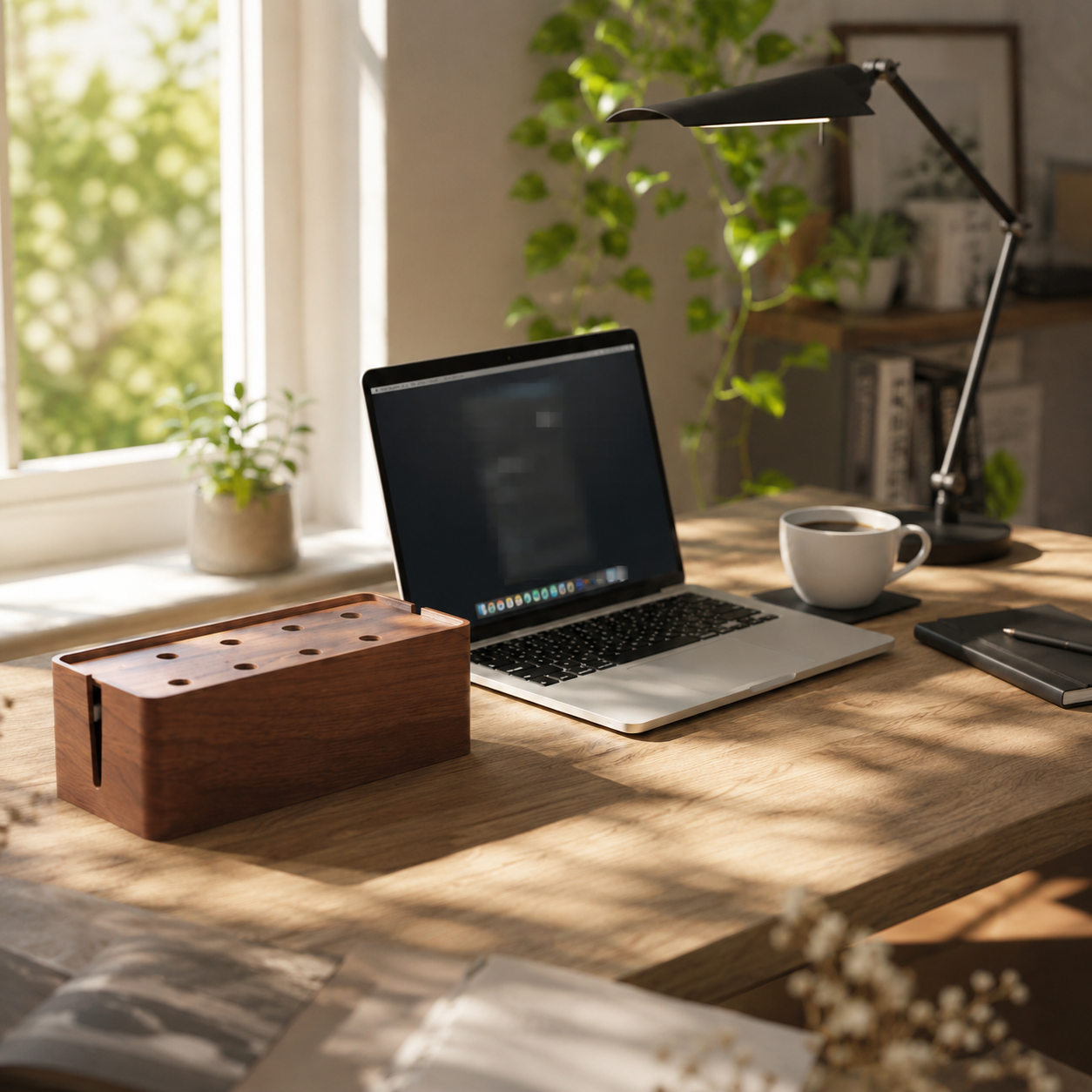 Power Strip Box Walnut Finish  – Power Strip Desk Bewertung und Preis