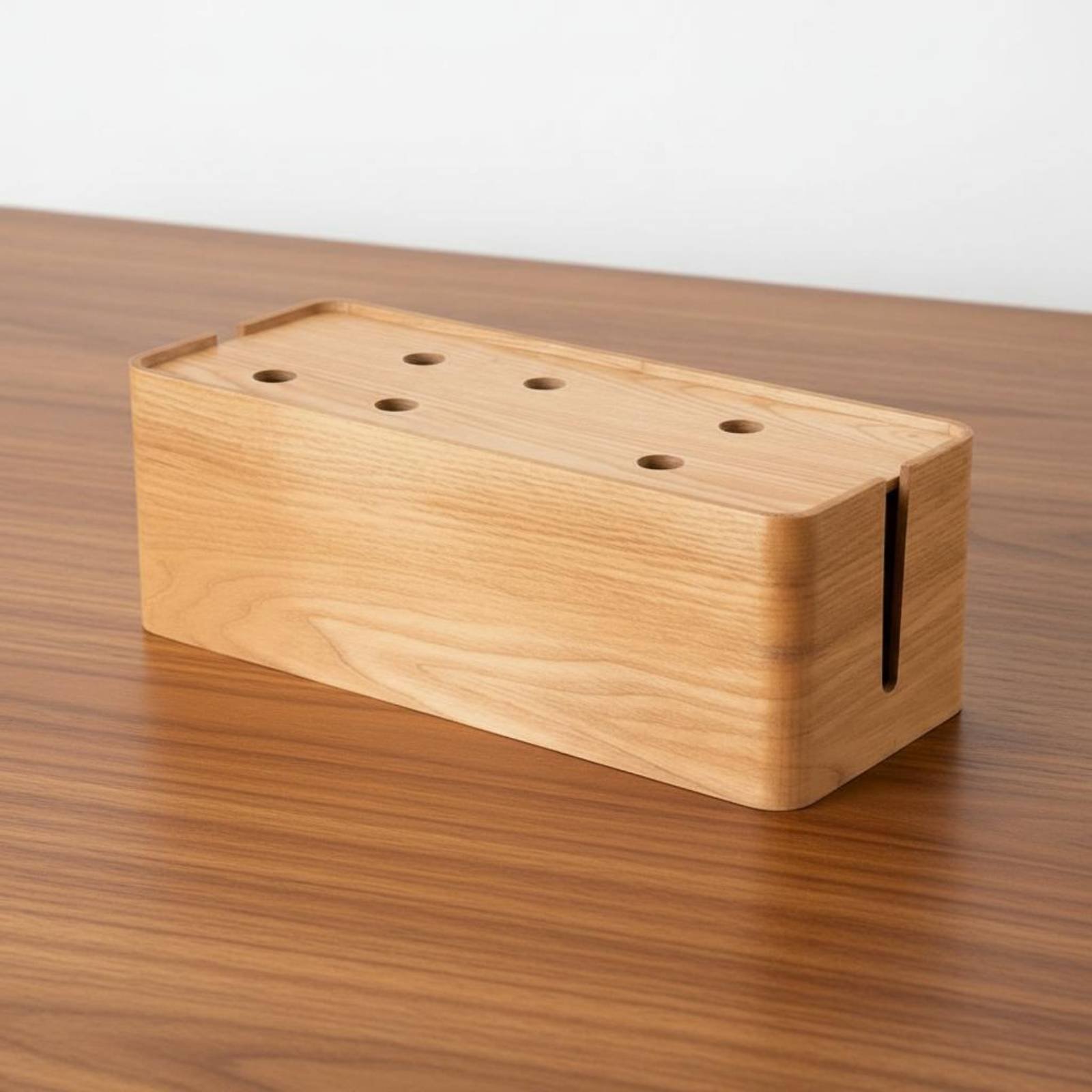 Power Strip Box Walnut Finish  – Power Strip Desk Bewertung und Preis