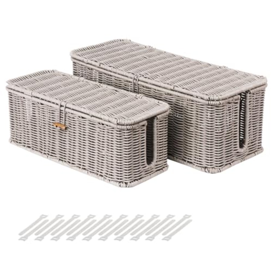 Cabe anageent Box, Rattan Stye – Power Strip Desk Bewertung und Preis