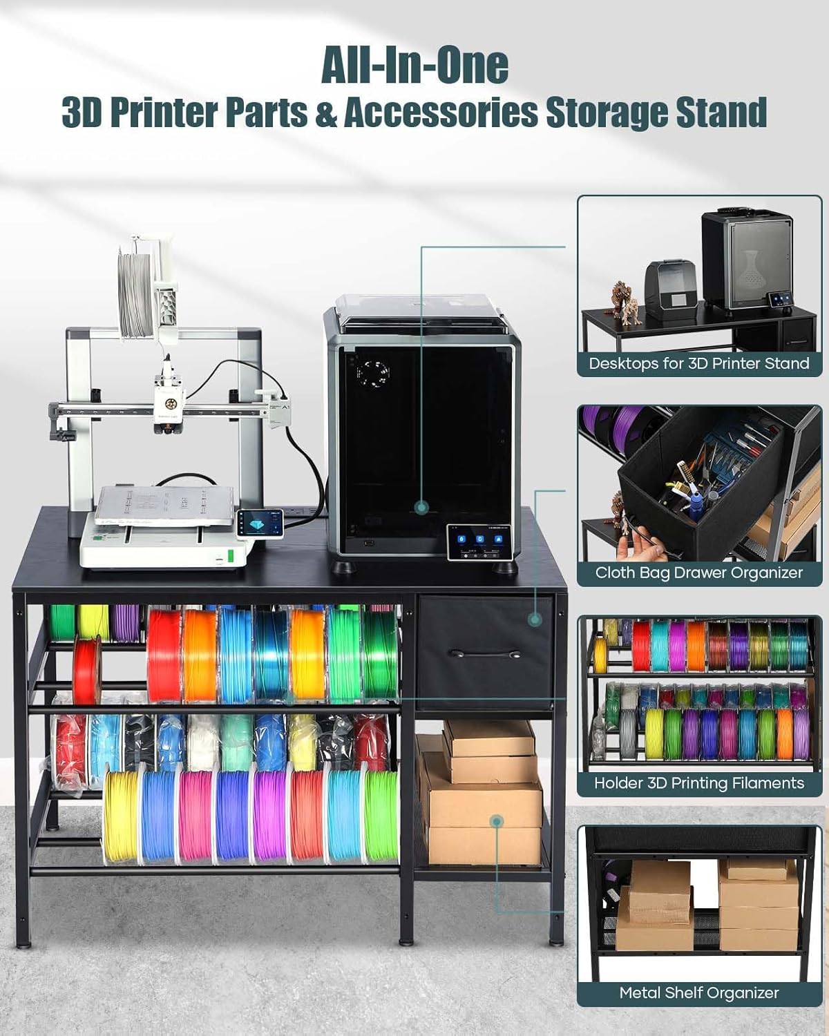 3D Printer Stand with Filament – Power Strip Desk Bewertung und Preis