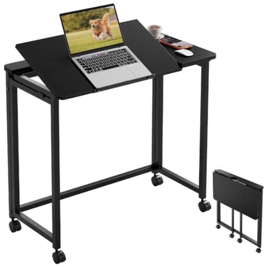 Folding Desk with Wheels 31.5  – Home Office Desks Bewertung und Preis