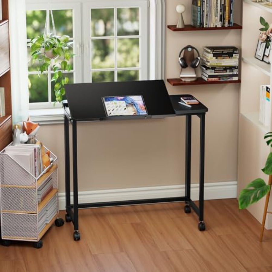 Folding Desk with Wheels 31.5  – Home Office Desks Bewertung und Preis