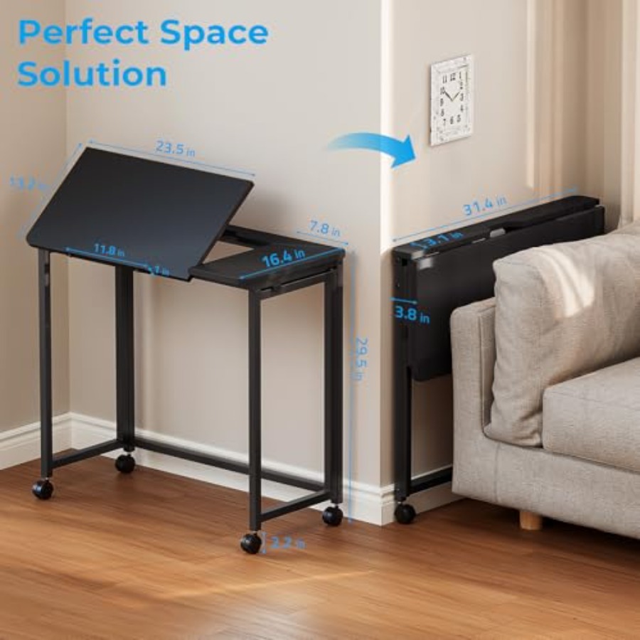 Folding Desk with Wheels 31.5  – Home Office Desks Bewertung und Preis
