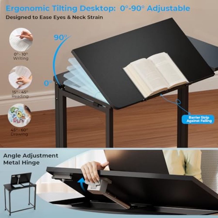 Folding Desk with Wheels 31.5  – Home Office Desks Bewertung und Preis