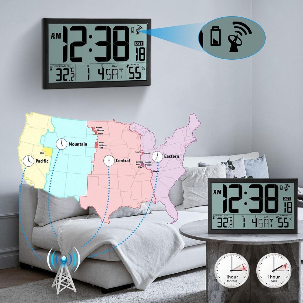Large 16.7 Digital Wall Clock  – Home Or Office Use Bewertung und Preis
