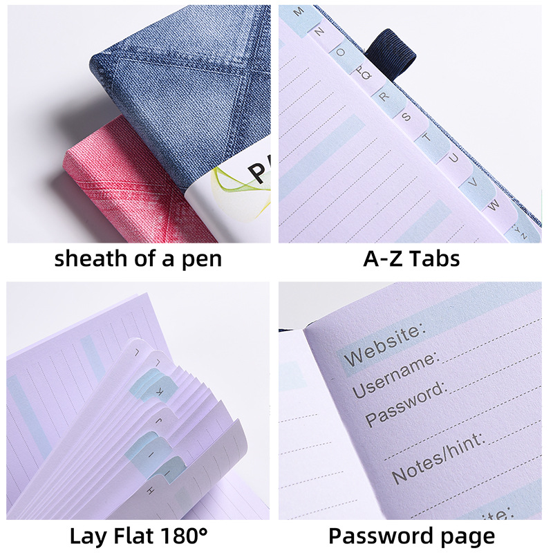 B6 Denim Texture Password Book – Home Office Phone Number Bewertung und Preis