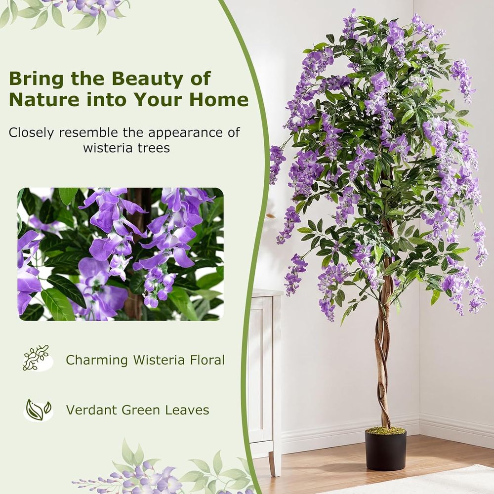 2 Pack Artificial Wisteria Tre – Home Office Depot Bewertung und Preis