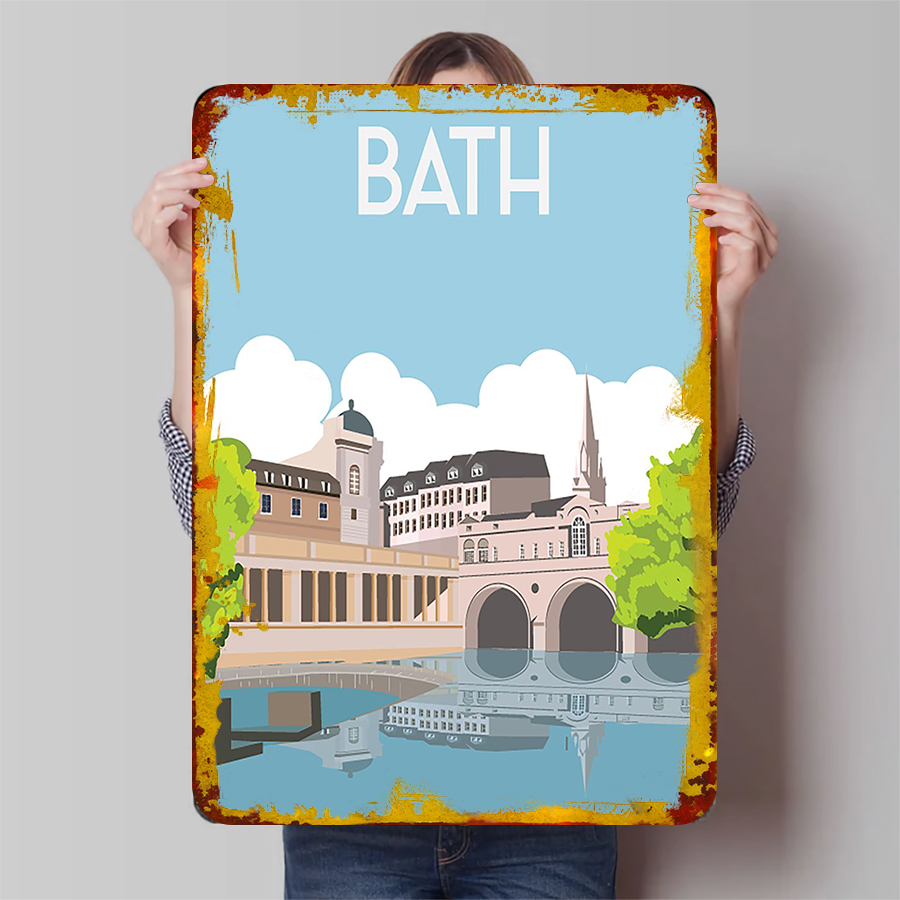 Bath England Cityscape Metal W – Home Office England Bewertung und Preis