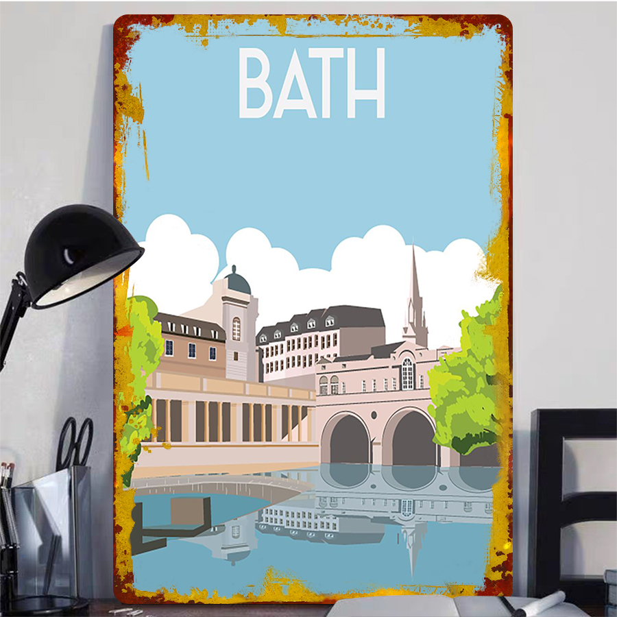 Bath England Cityscape Metal W – Home Office England Bewertung und Preis