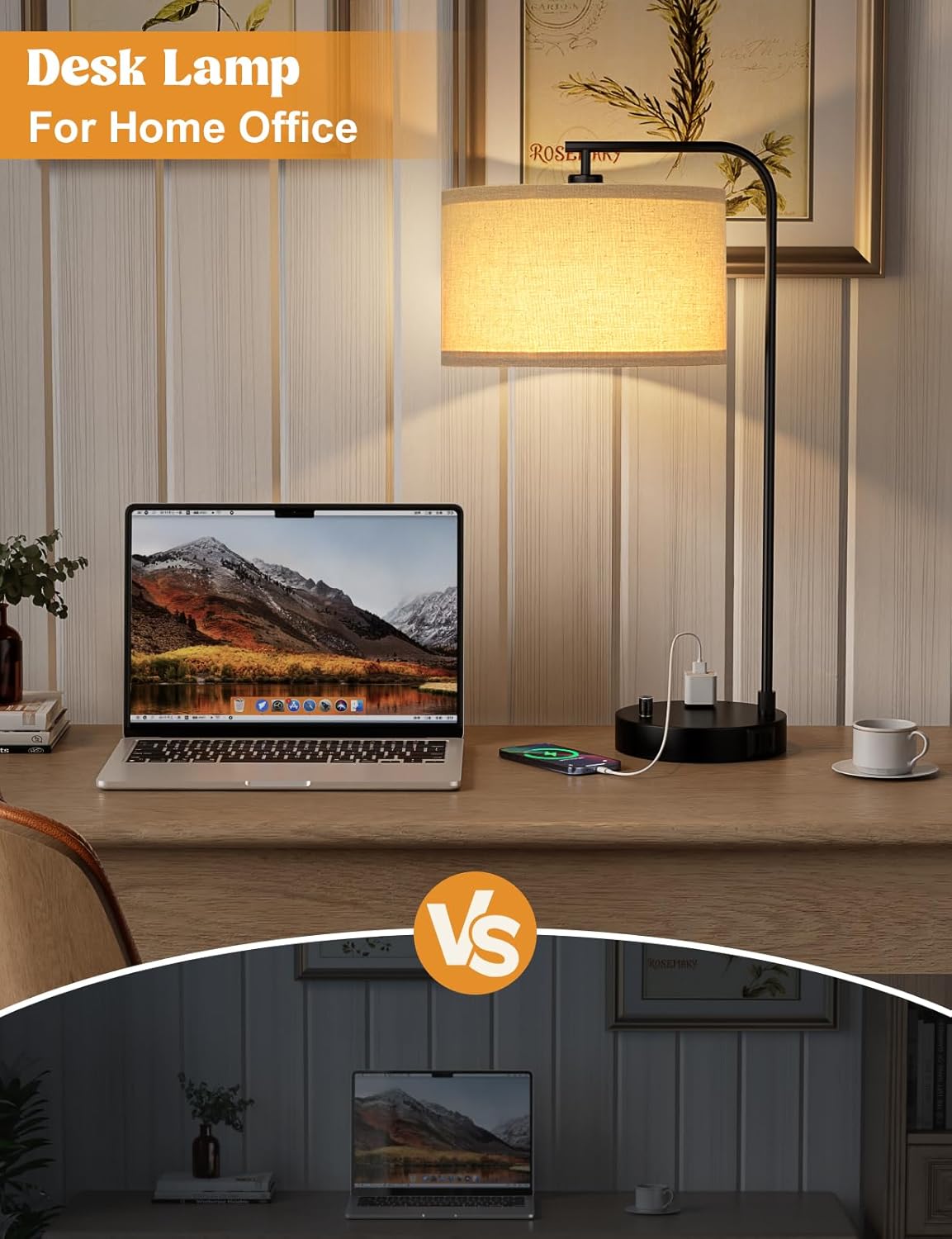 Tall Table Lamp with USB Port  – Home Office In Living Room Bewertung und Preis