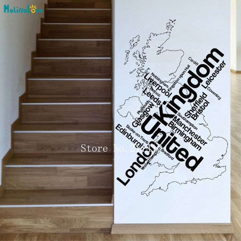 Wall Sticker Map London Unied  – Home Office England Bewertung und Preis