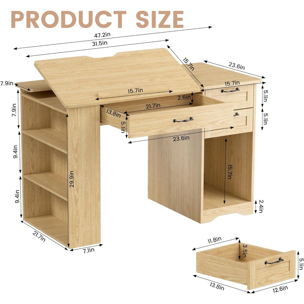 Adjustable Desk with Storage,  – Home Or Office Use Bewertung und Preis