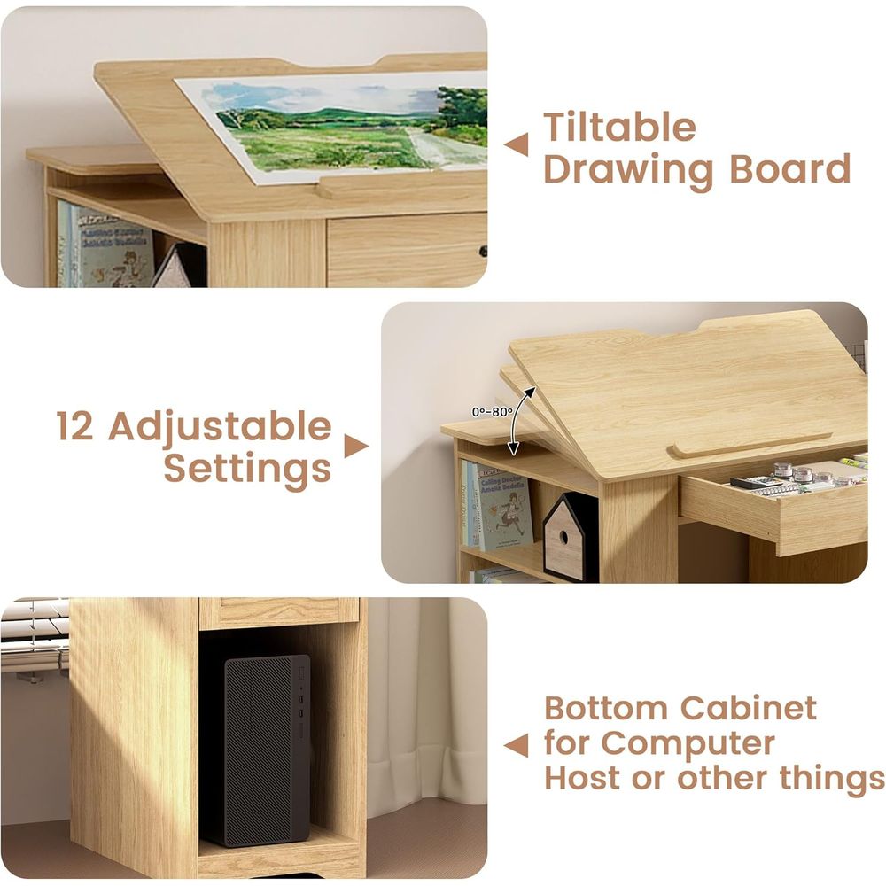 Adjustable Desk with Storage,  – Home Or Office Use Bewertung und Preis