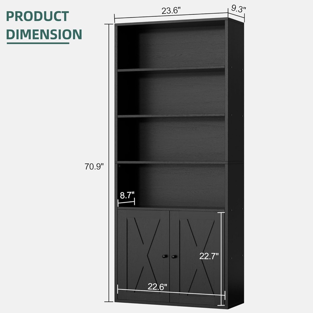Industrial Bookshelf with Door – Home Office In Living Room Bewertung und Preis