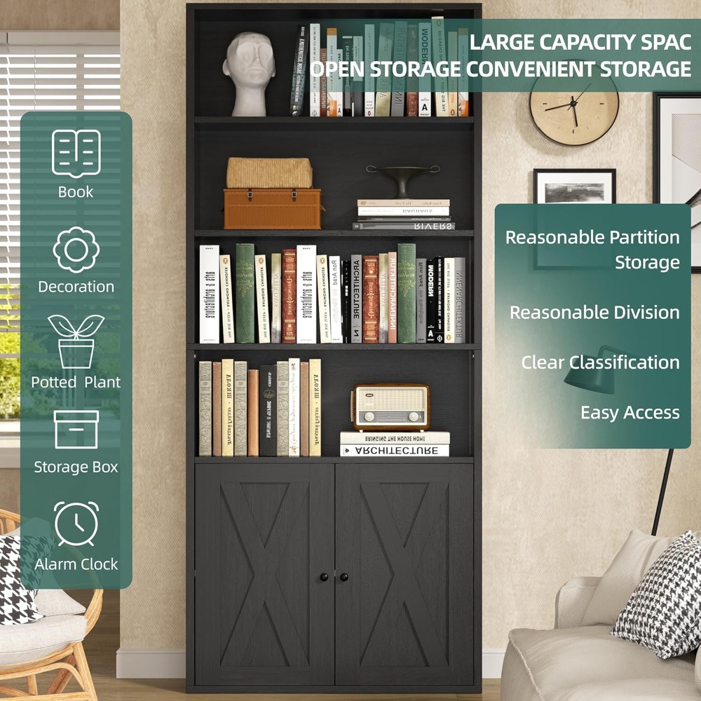 Industrial Bookshelf with Door – Home Office In Living Room Bewertung und Preis