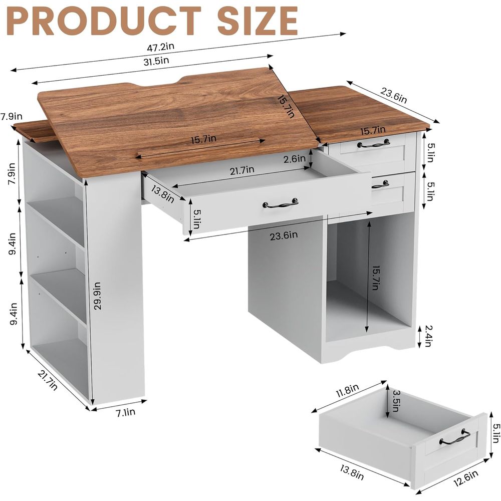 Adjustable Desk with Storage a – Home Office Desks Bewertung und Preis