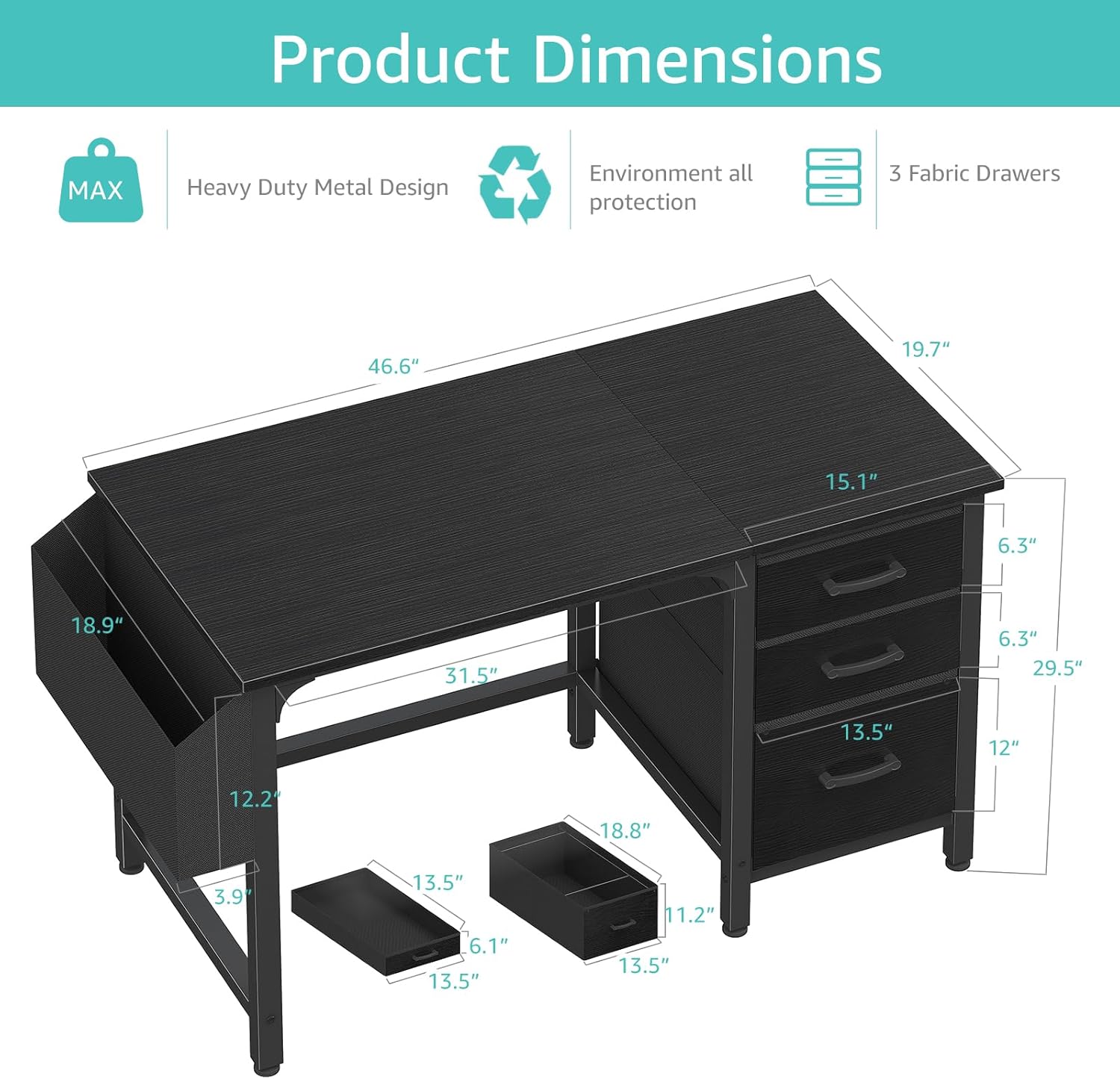 47 Inch Reversible Home Office – Home Office Desks Bewertung und Preis
