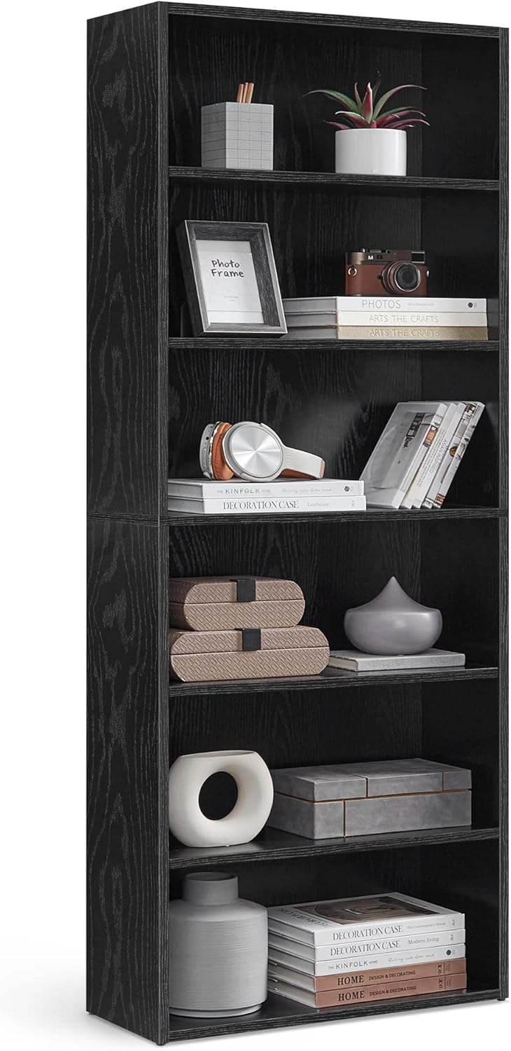 6-Tier Bookcase, Open Storage  – Home Office In Living Room Bewertung und Preis
