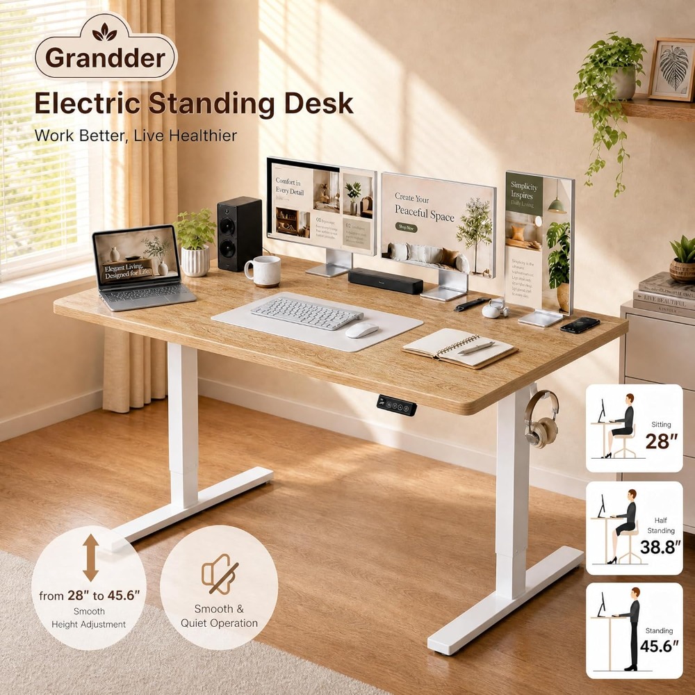 Large 55x32 Electric Standing  – Home Office Desks Bewertung und Preis