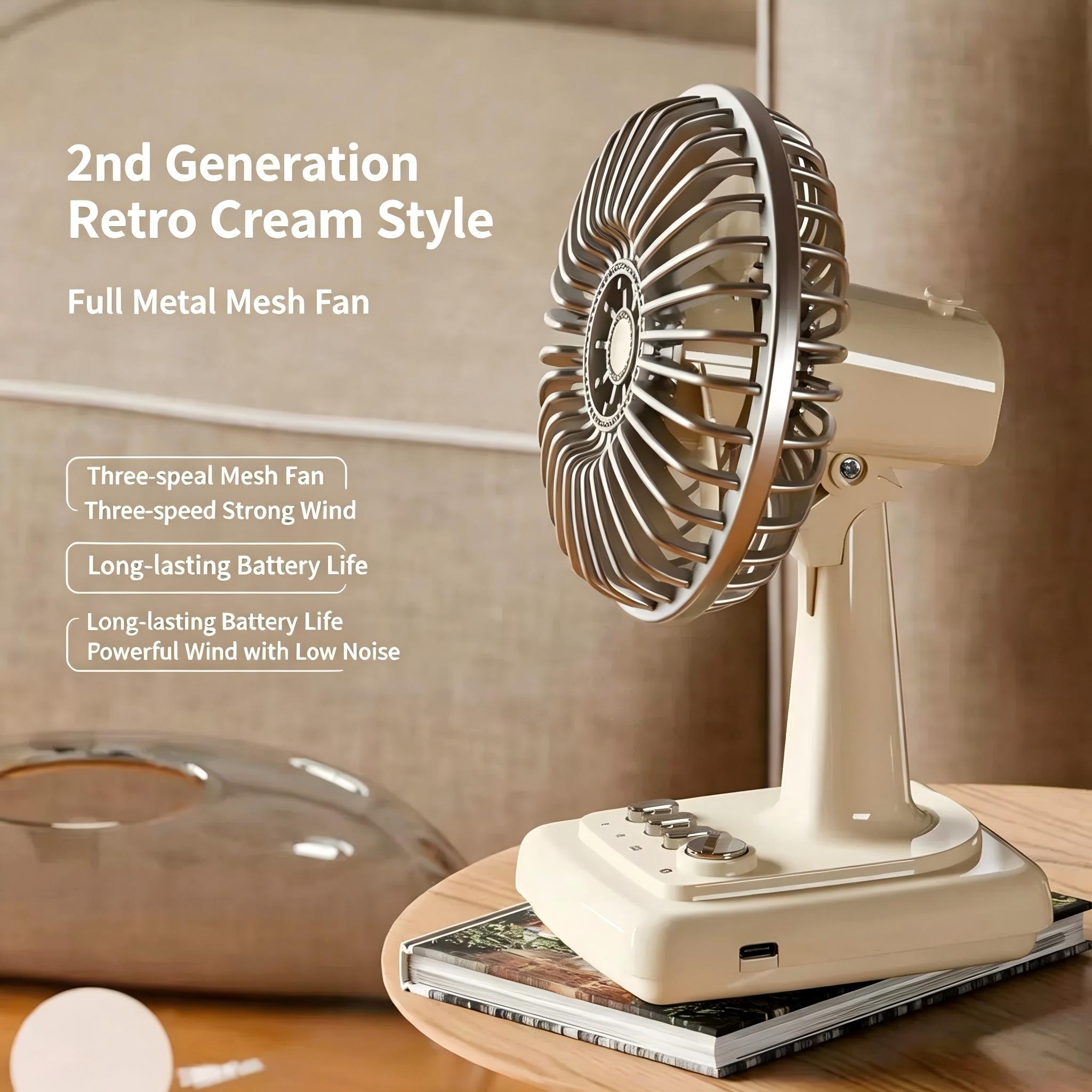 Retro Alloy Desktop Fan 3 Spee – Home Office Student Bewertung und Preis