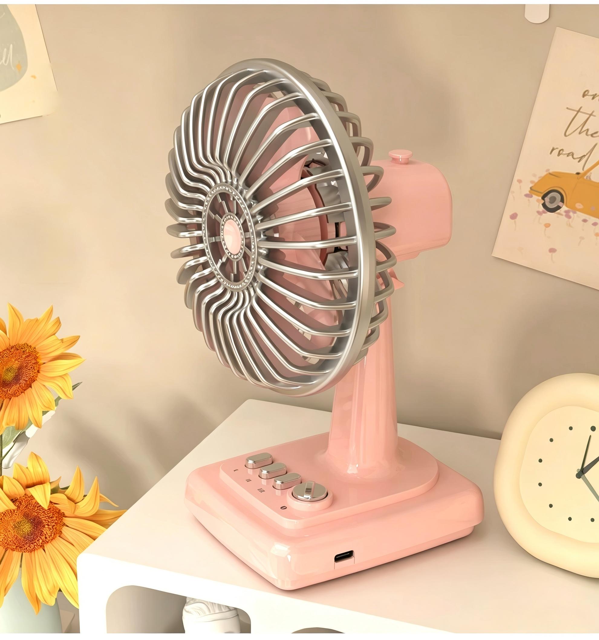 Retro Alloy Desktop Fan 3 Spee – Home Office Student Bewertung und Preis