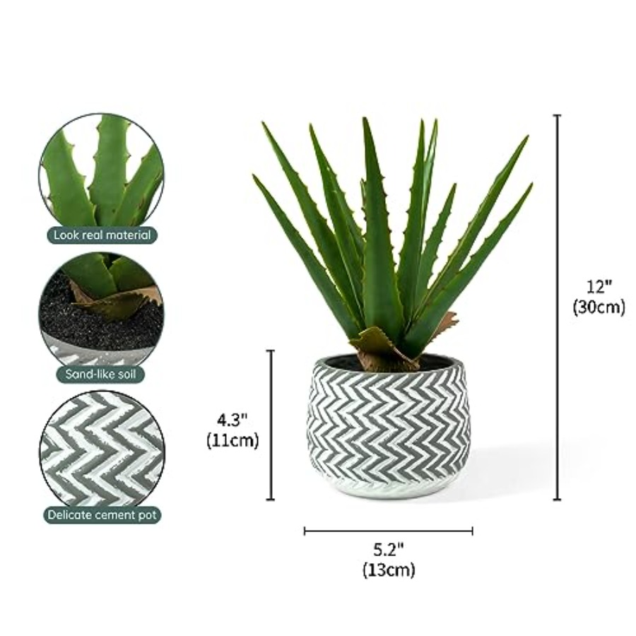 12 Artificial Aloe Vera Potted – Home Office Depot Bewertung und Preis