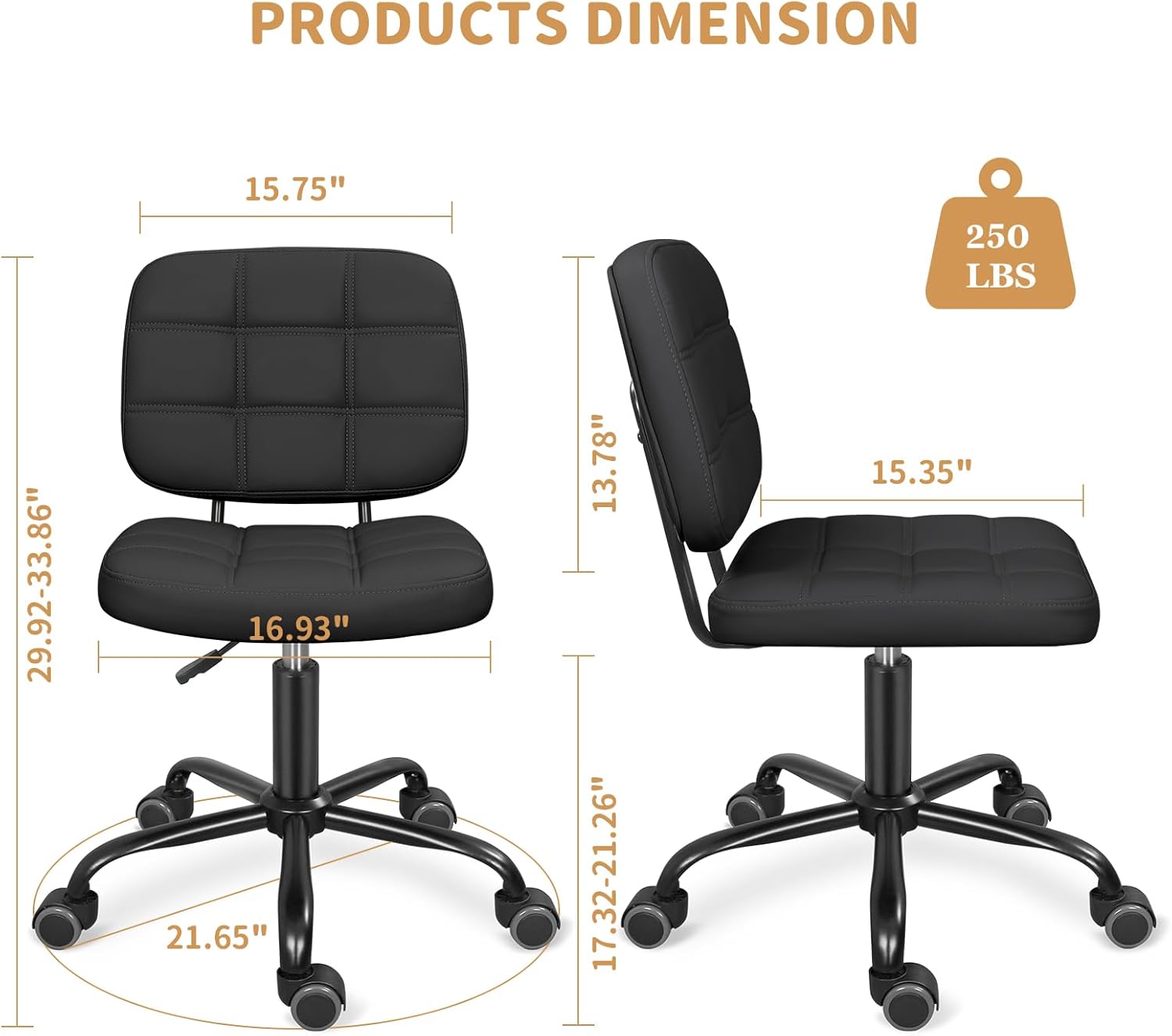 Armless Home Office Desk Chair – Home Office Desks Bewertung und Preis