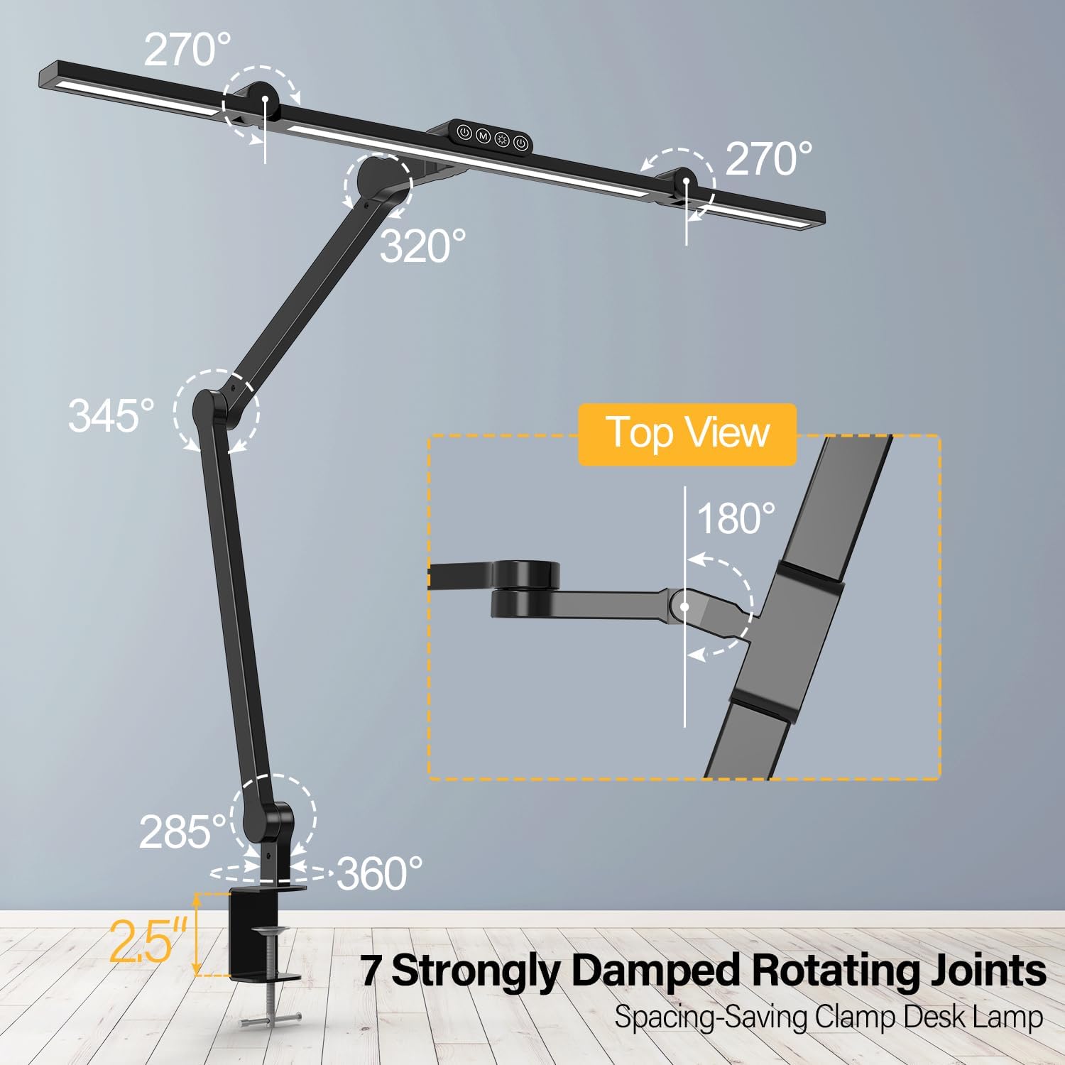 24W LED Desk Lamp with Clamp,  – Home Office Desks Bewertung und Preis