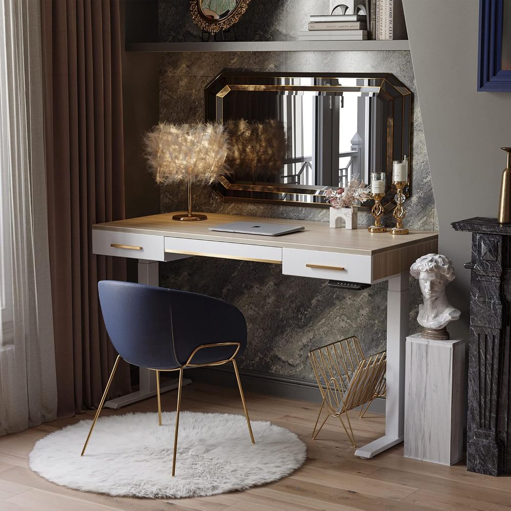Electric Standing Desk, 3 Draw – Home Office Desks Bewertung und Preis