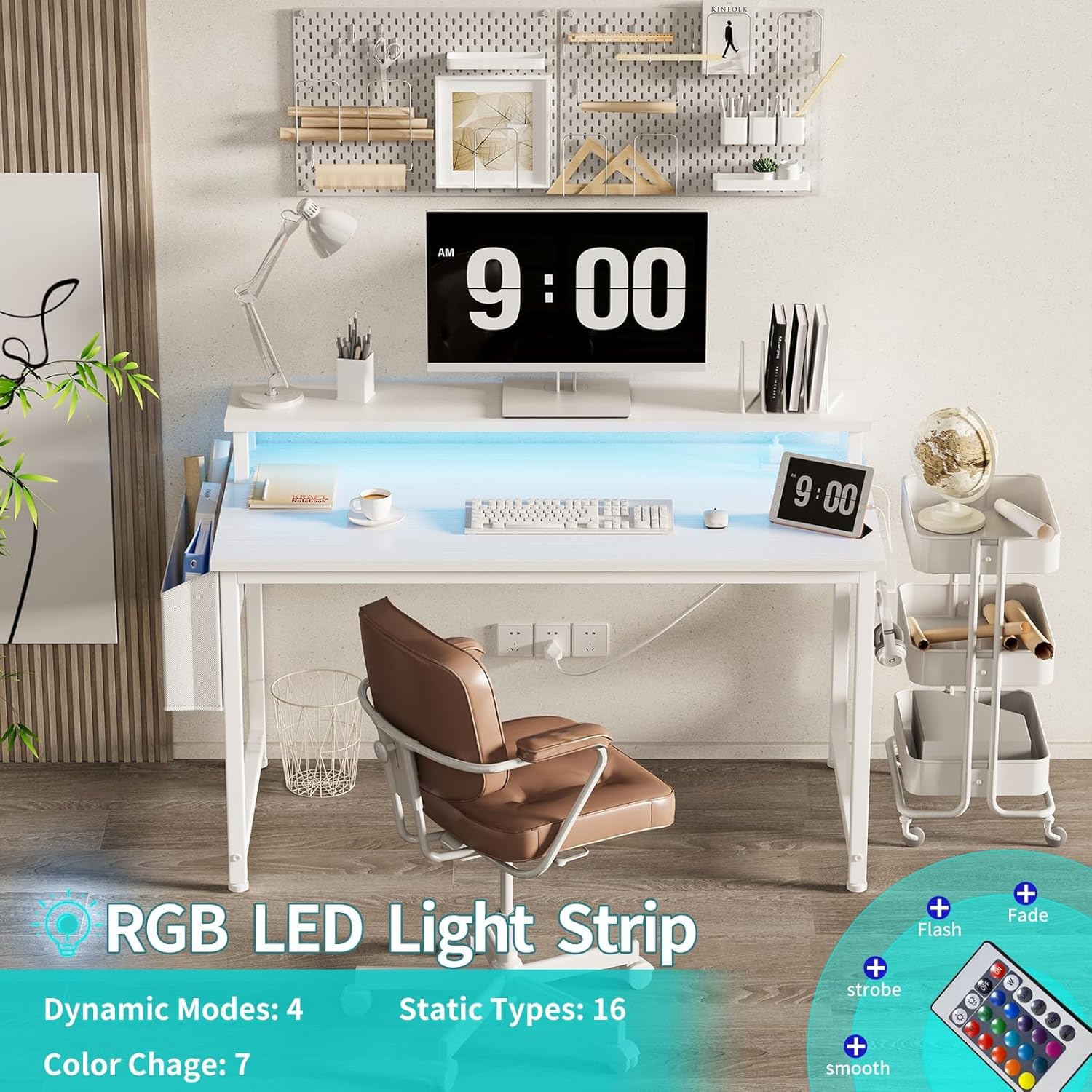 40 Inch Computer Desk with LED – Home Office Desks Bewertung und Preis