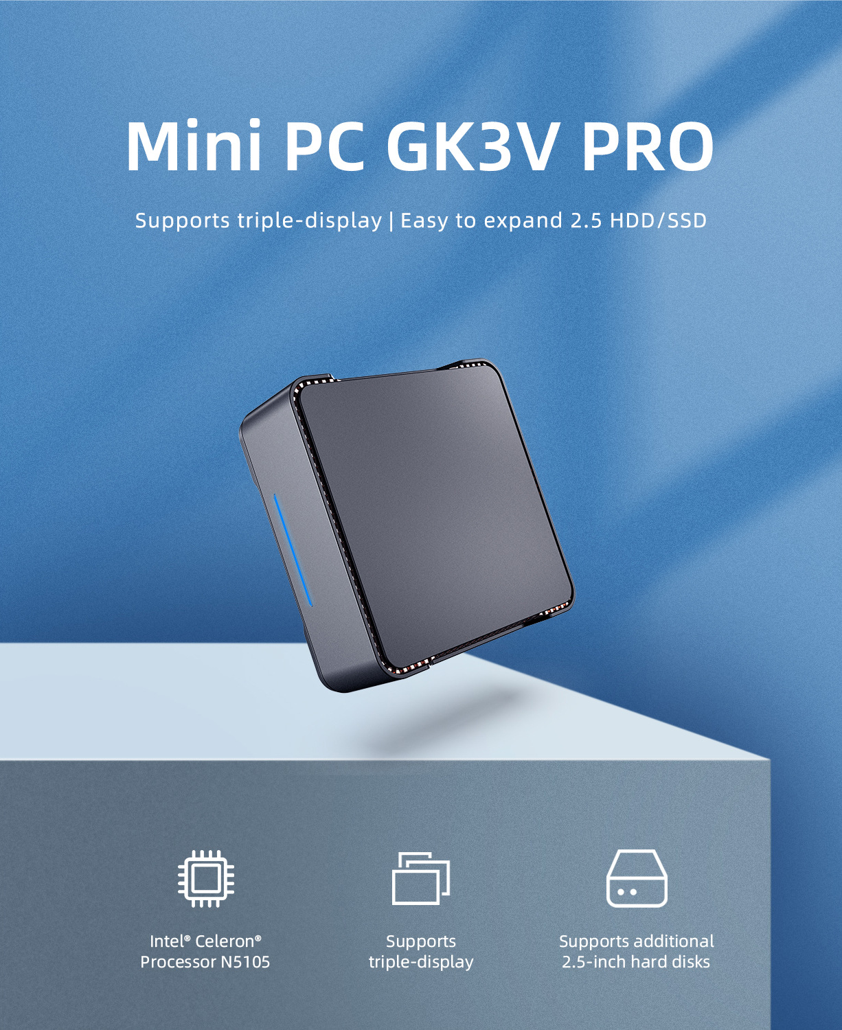 GK3V Pro mini pc Intel N5105 R – Home Office Windows 11 Bewertung und Preis