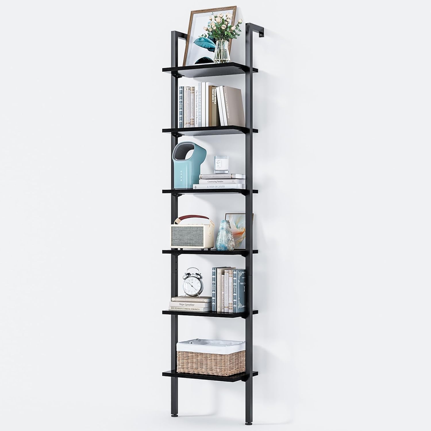 6-Tier Ladder Shelf with Metal – Home Office In Living Room Bewertung und Preis