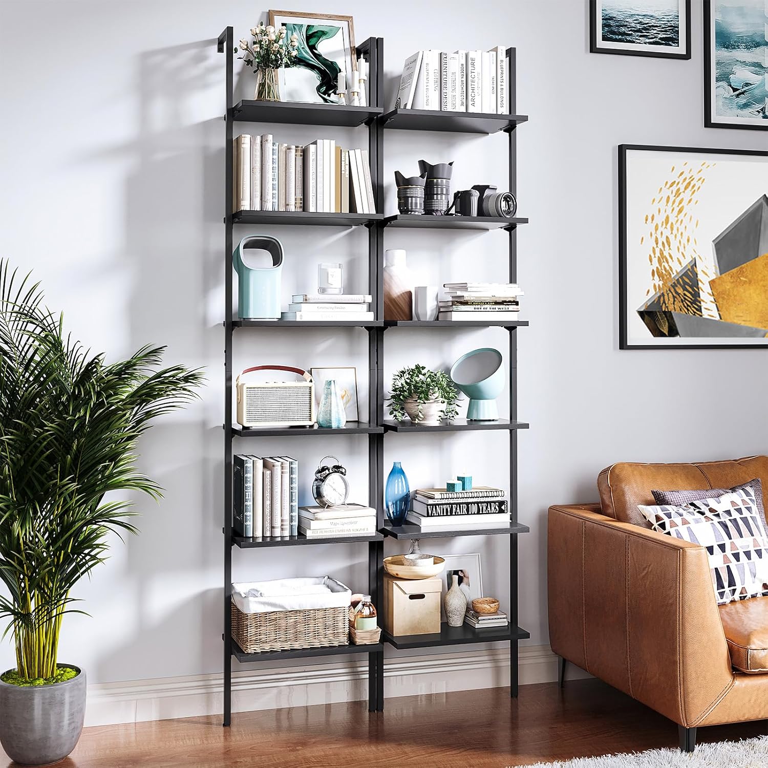 6-Tier Ladder Shelf with Metal – Home Office In Living Room Bewertung und Preis