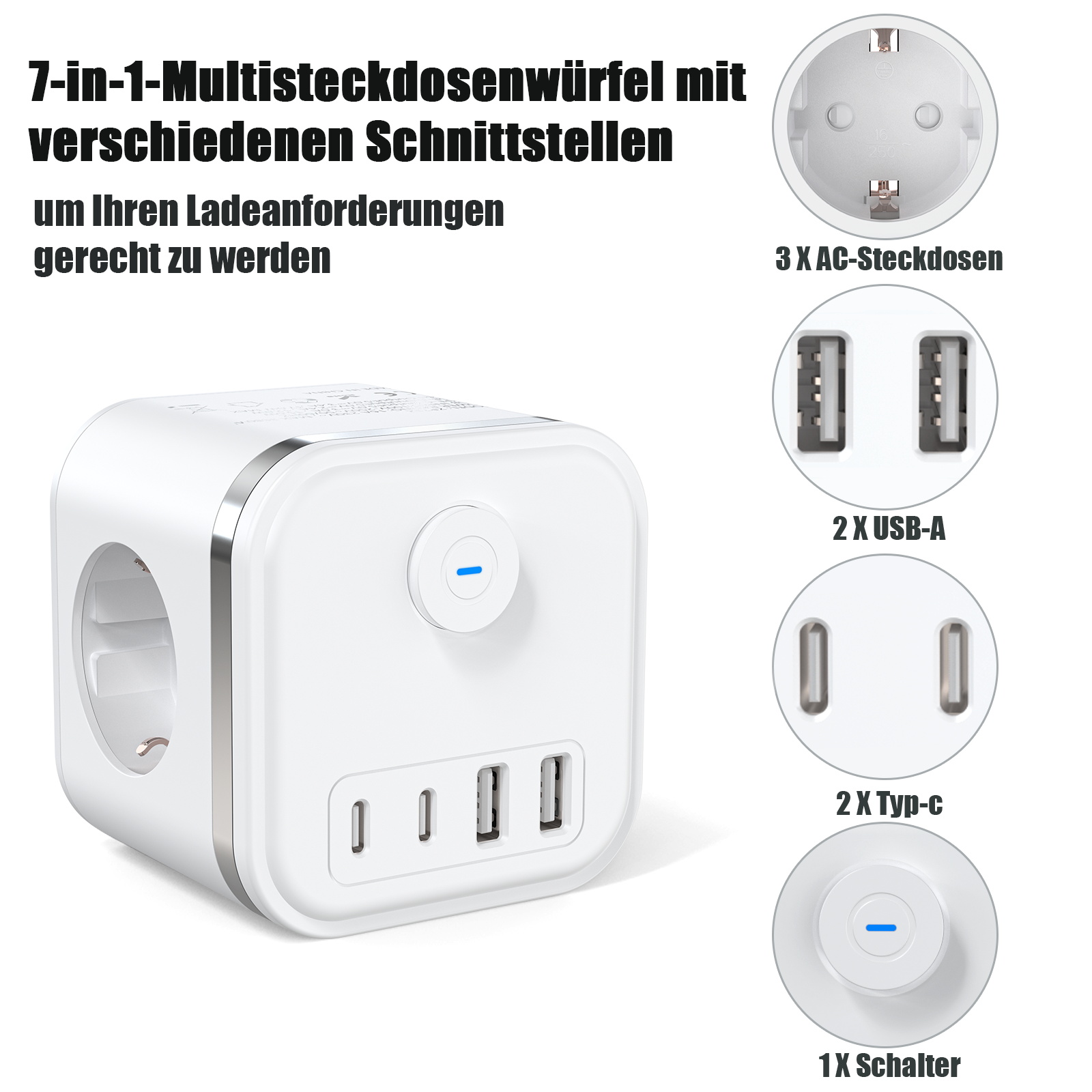3680W Multi Plug EU Power Stri – Power Strip Desk Bewertung und Preis