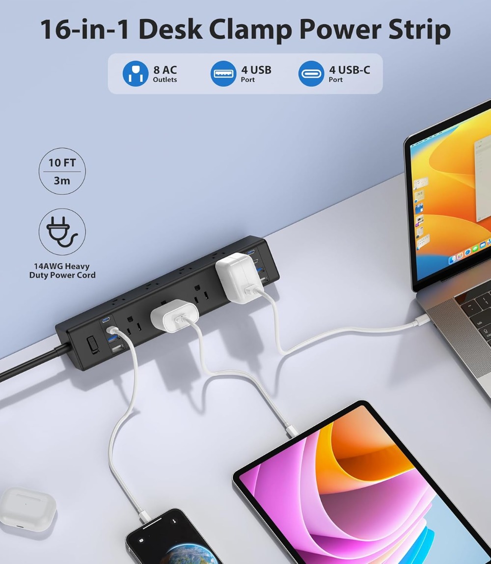 40W Fast Charging Station, Des – Power Strip Desk Bewertung und Preis