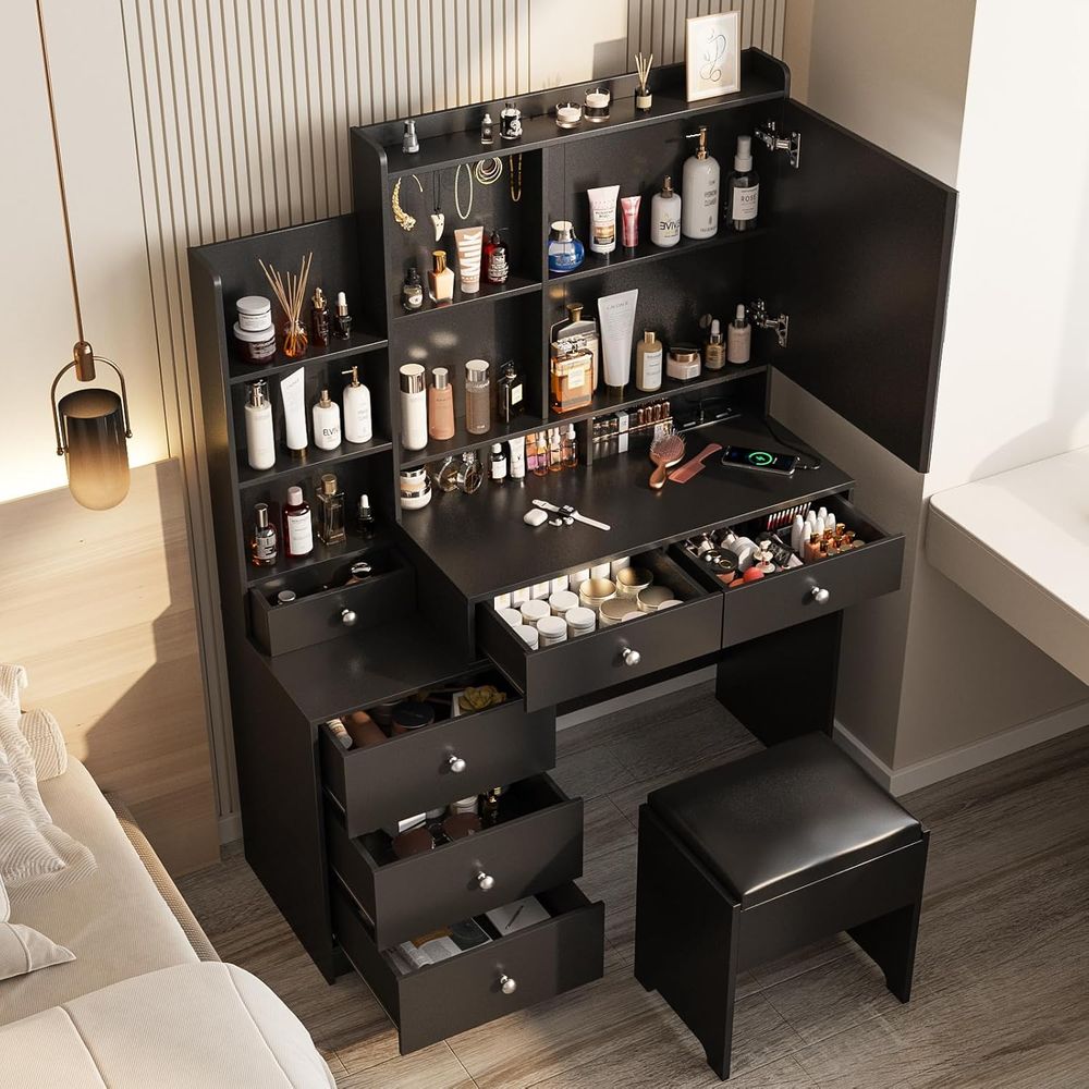 Makeup Desk Vanity Set with St – Power Strip Desk Bewertung und Preis