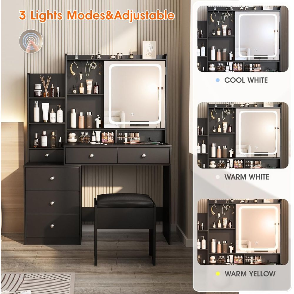 Makeup Desk Vanity Set with St – Power Strip Desk Bewertung und Preis