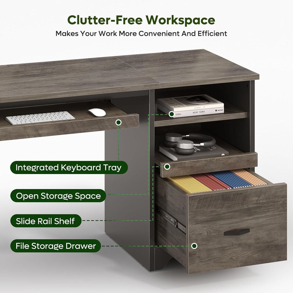 47 Industrial Style Desk with  – Home Or Office Use Bewertung und Preis