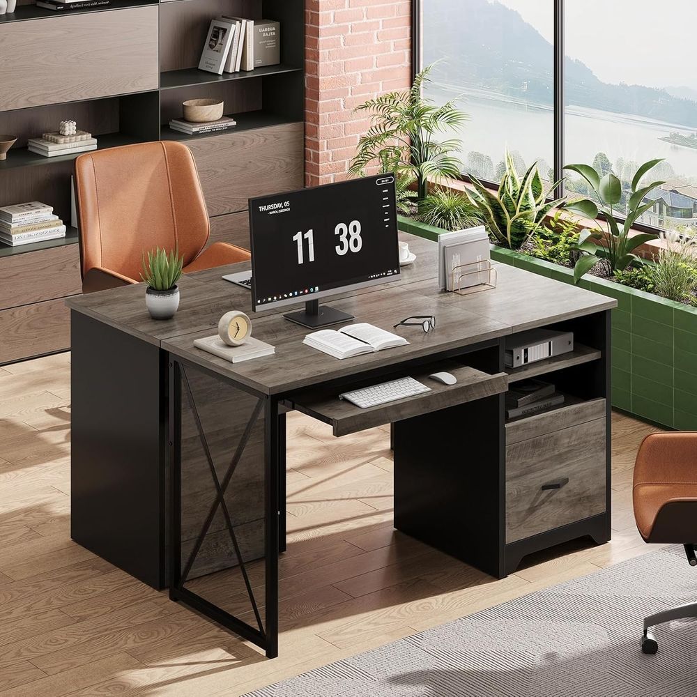 47 Industrial Style Desk with  – Home Or Office Use Bewertung und Preis